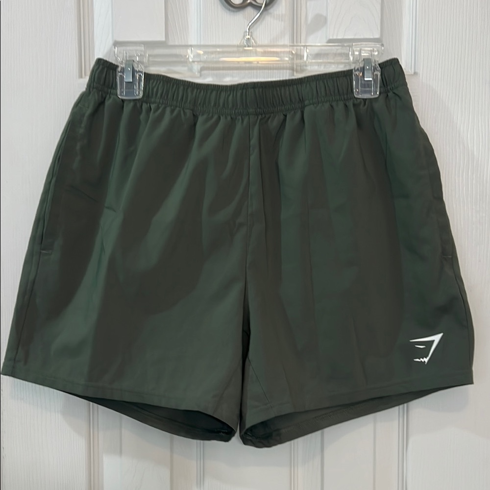 Gymshark Green Athletic Shorts Lightweight Elastic Waist
